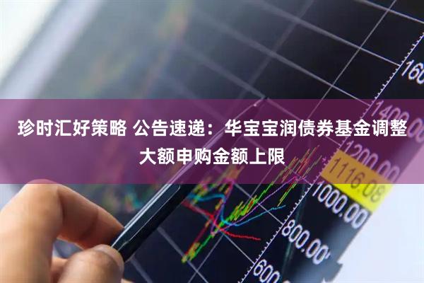 珍时汇好策略 公告速递：华宝宝润债券基金调整大额申购金额上限