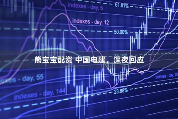 熊宝宝配资 中国电建，深夜回应